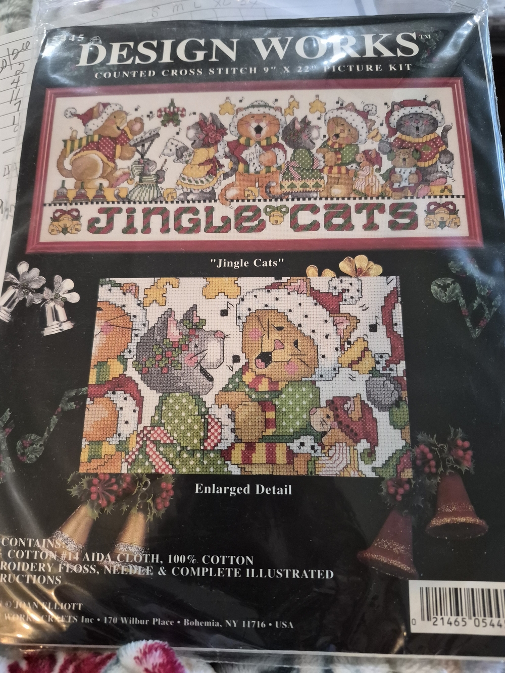'Jingle Cats' Counted Cross Stitch Kit - Design By Joan Elliott